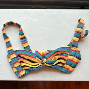Montce size S Caribbean Stripe push-up bikini top